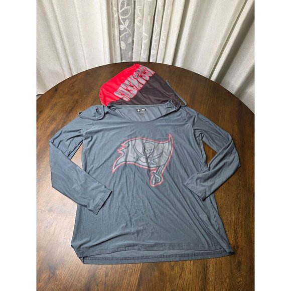 Women's Concepts Sport Charcoal Tampa Bay Buccaneers Fortitude Long Sleeve Scoop - Picture 10 of 16